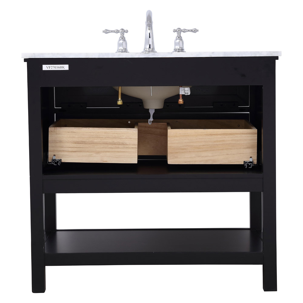 Elegant Bathroom Vanity - Black, L 36" (VF27036BK)