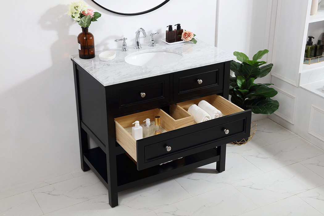 Elegant Bathroom Vanity - Black, L 36" (VF27036BK)