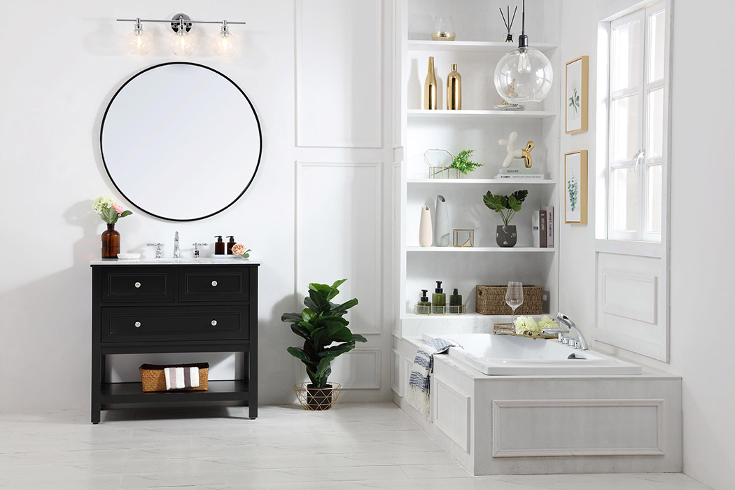 Elegant Bathroom Vanity - Black, L 36" (VF27036BK)