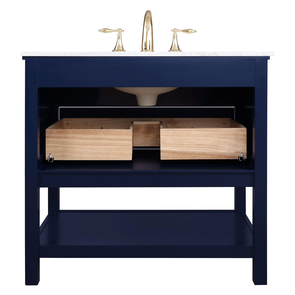 Elegant Bathroom Vanity - Blue, L 36" (VF27036BL)