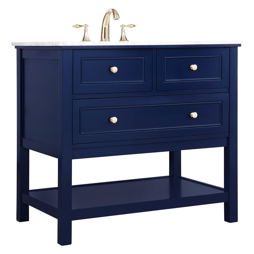 Elegant Bathroom Vanity - Blue, L 36" (VF27036BL)