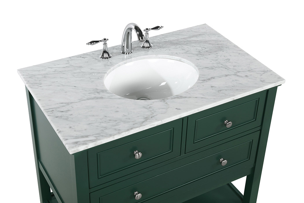 Elegant Bathroom Vanity - Green, L 36" (VF27036GN)