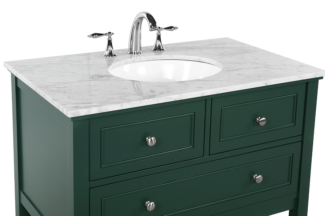 Elegant Bathroom Vanity - Green, L 36" (VF27036GN)