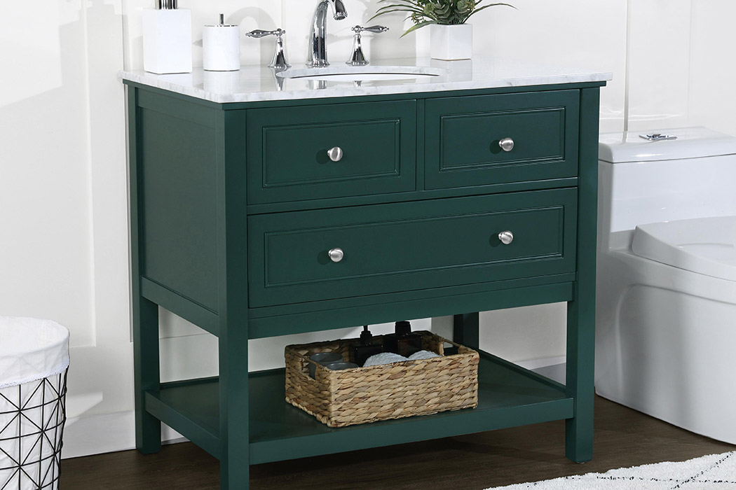 Elegant Bathroom Vanity - Green, L 36" (VF27036GN)