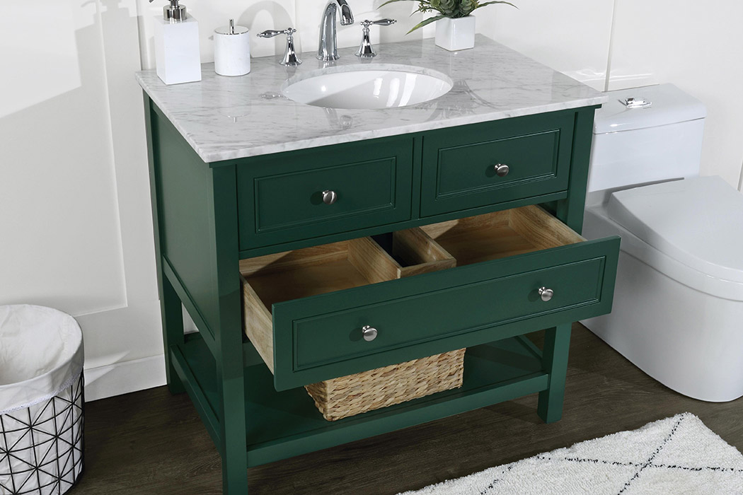 Elegant Bathroom Vanity - Green, L 36" (VF27036GN)