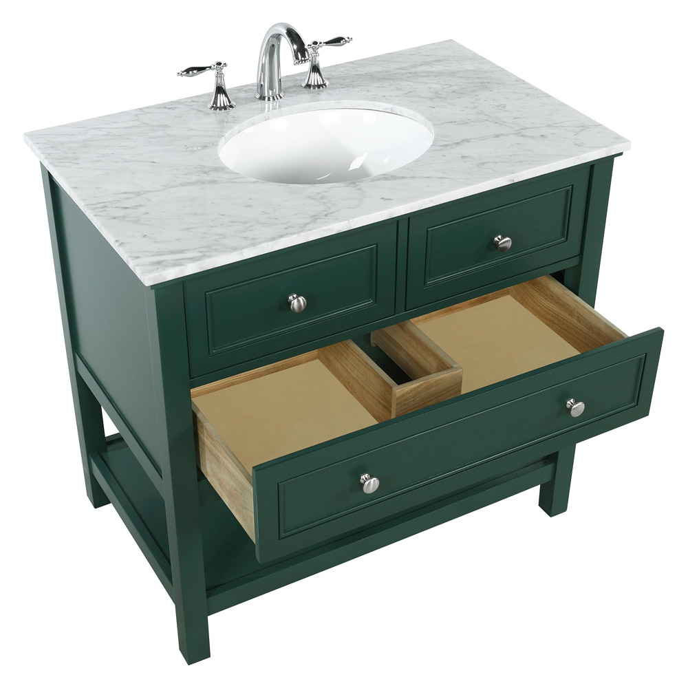 Elegant Bathroom Vanity - Green, L 36" (VF27036GN)