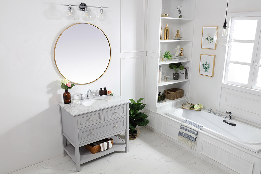 Elegant Bathroom Vanity - Gray, L 36" (VF27036GR)