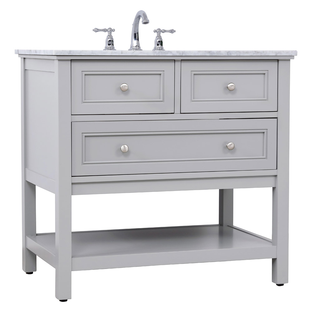 Elegant Bathroom Vanity - Gray, L 36" (VF27036GR)