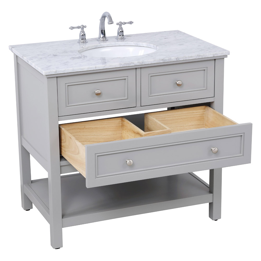 Elegant Bathroom Vanity - Gray, L 36" (VF27036GR)