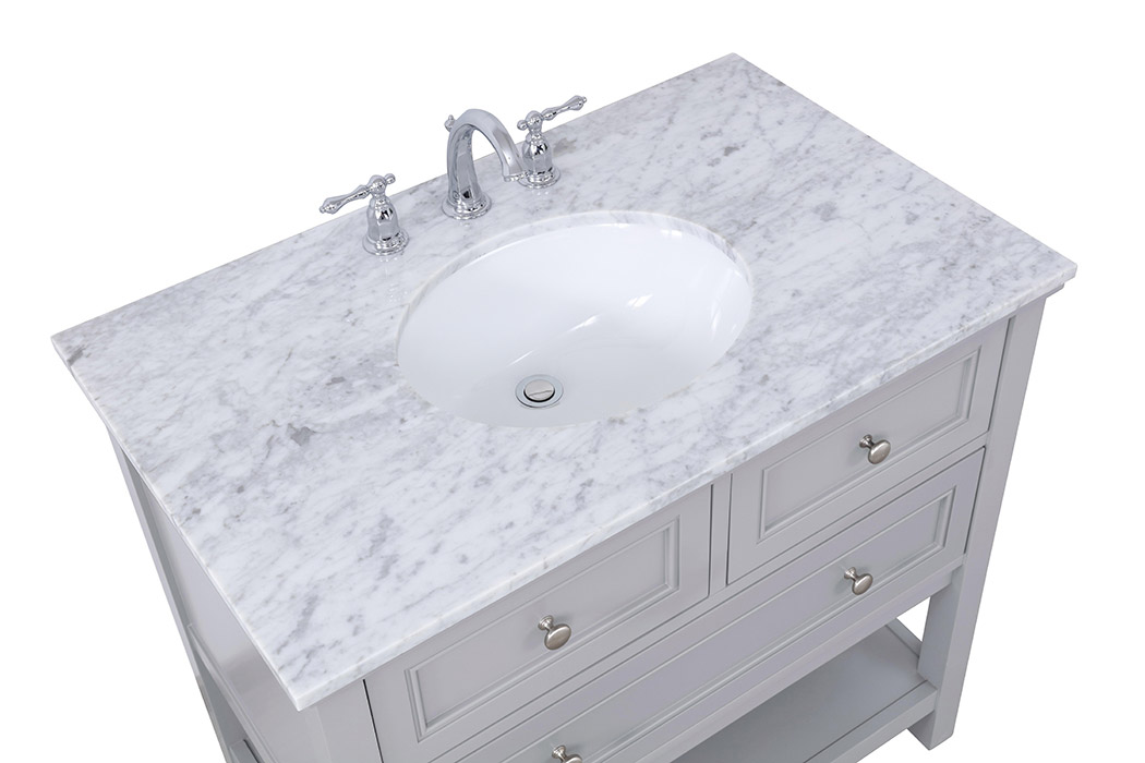 Elegant Bathroom Vanity - Gray, L 36" (VF27036GR)