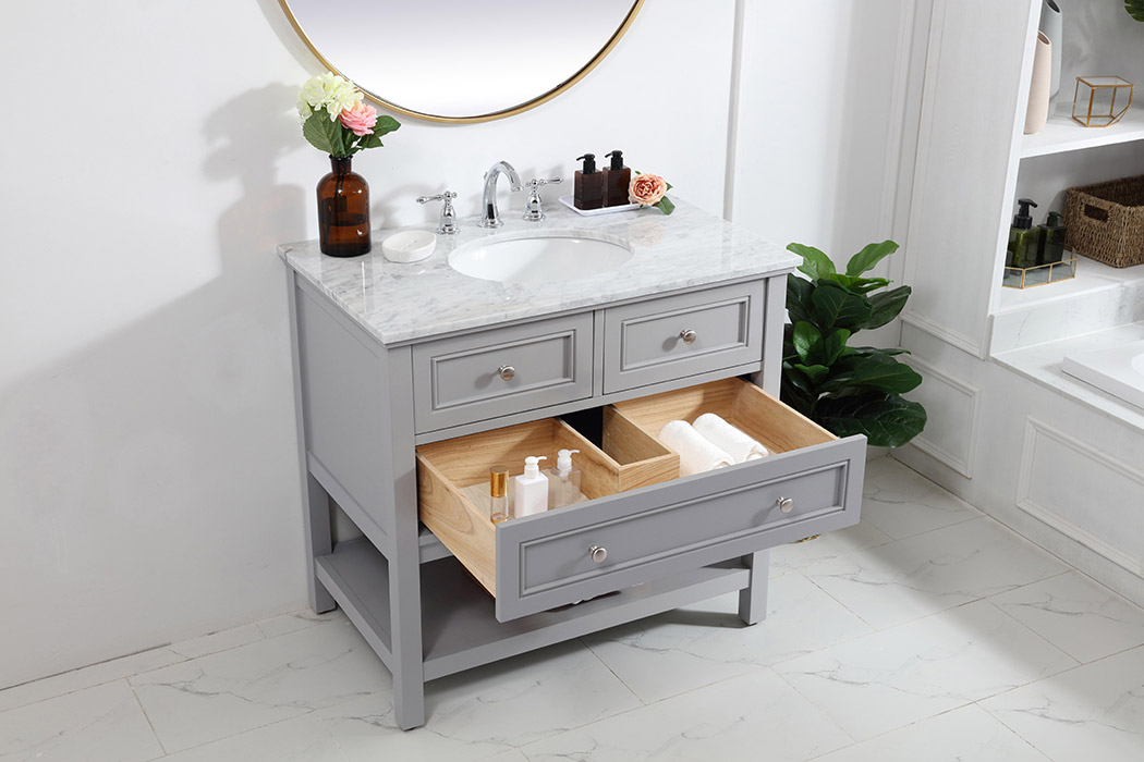 Elegant Bathroom Vanity - Gray, L 36" (VF27036GR)