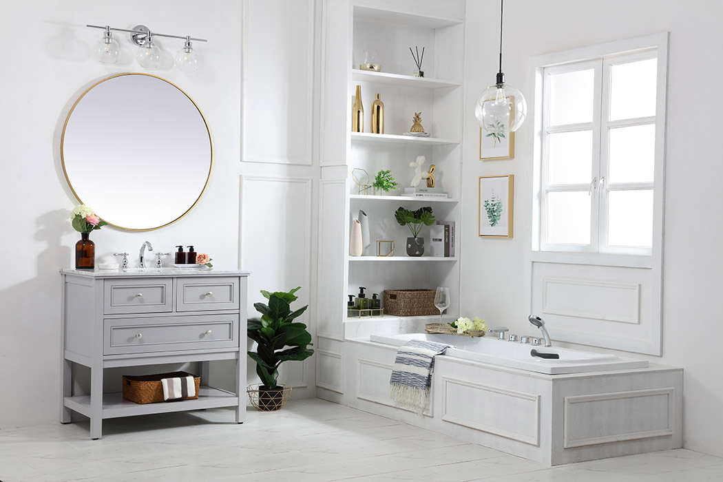 Elegant Bathroom Vanity - Gray, L 36" (VF27036GR)