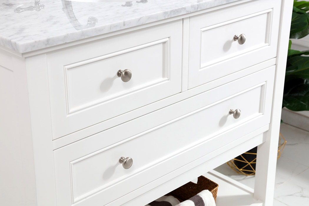 Elegant Bathroom Vanity - White, L 36" (VF27036WH)