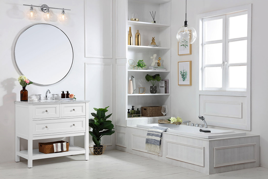 Elegant Bathroom Vanity - White, L 36" (VF27036WH)