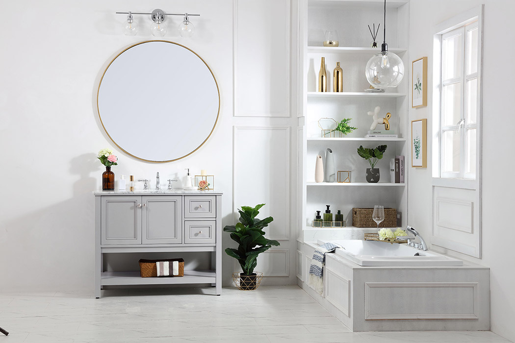 Elegant Bathroom Vanity - Gray (VF27042GR)