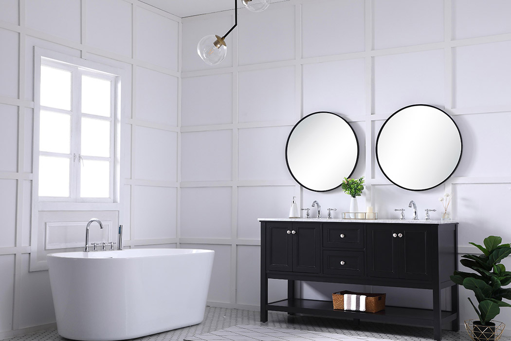 Elegant Bathroom Vanity - Black, L 60" (VF27060BK)