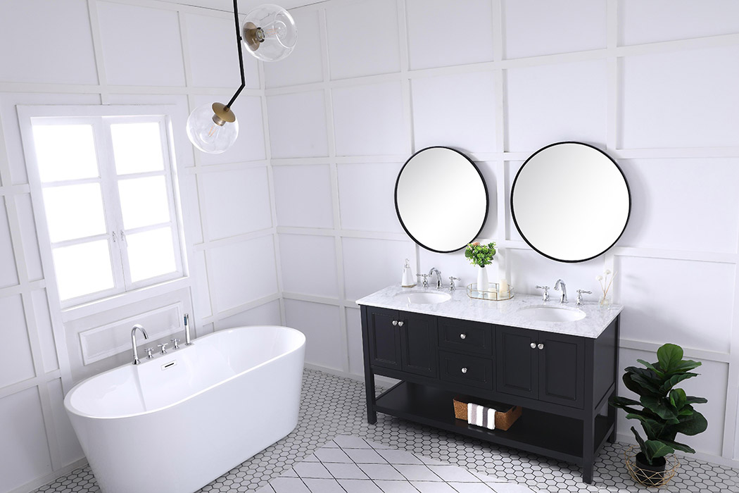 Elegant Bathroom Vanity - Black, L 60" (VF27060BK)