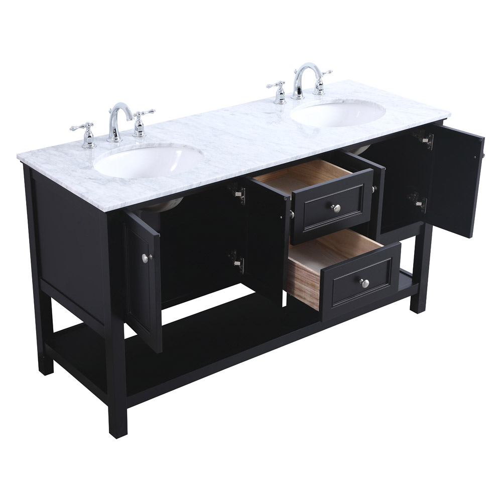 Elegant Bathroom Vanity - Black, L 60" (VF27060BK)