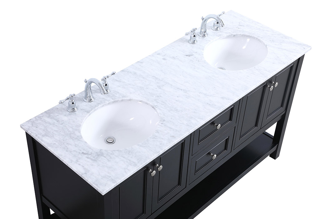 Elegant Bathroom Vanity - Black, L 60" (VF27060BK)