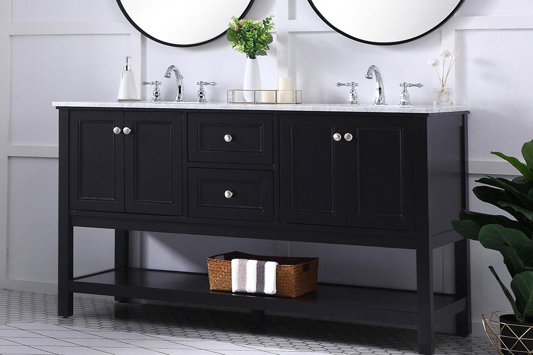 Elegant Bathroom Vanity - Black, L 60" (VF27060BK)