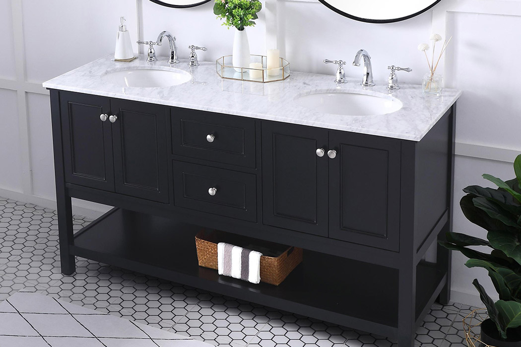 Elegant Bathroom Vanity - Black, L 60" (VF27060BK)