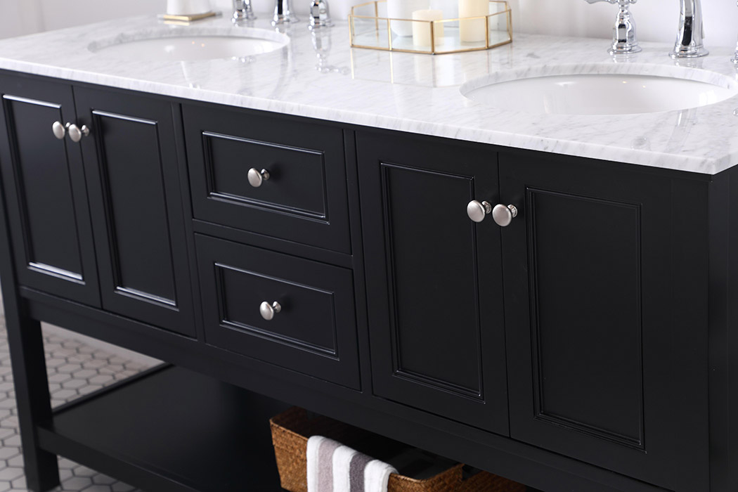 Elegant Bathroom Vanity - Black, L 60" (VF27060BK)