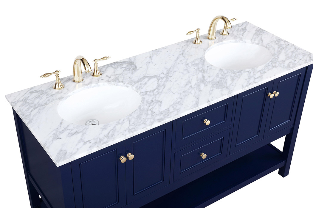 Elegant Bathroom Vanity - Blue, L 60" (VF27060DBL)