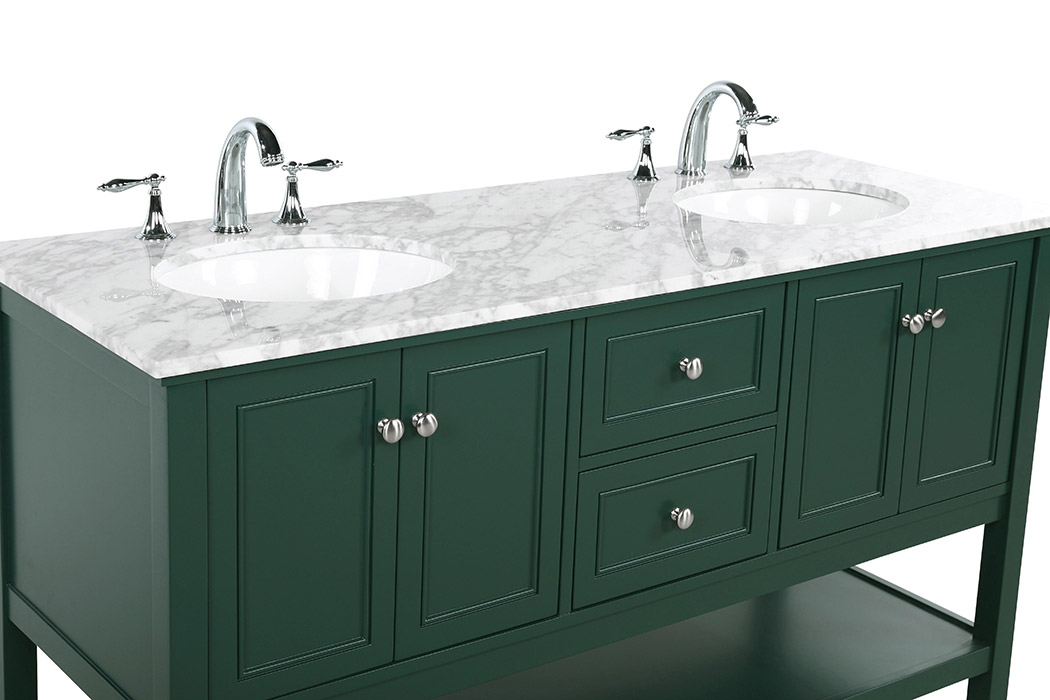 Elegant Bathroom Vanity - Green, L 60" (VF27060DGN)