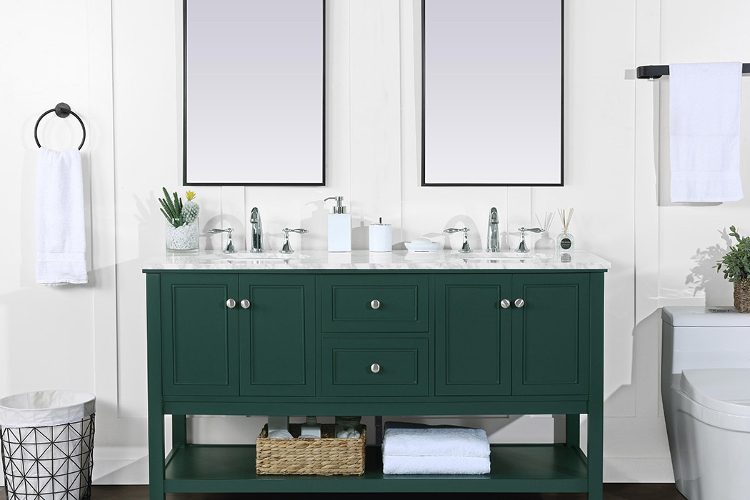 Elegant Bathroom Vanity - Green, L 60" (VF27060DGN)