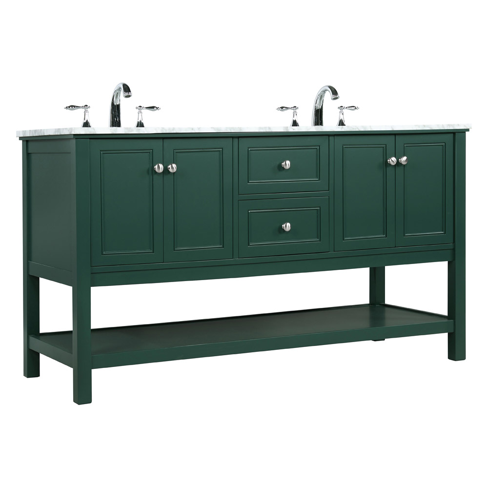 Elegant Bathroom Vanity - Green, L 60" (VF27060DGN)