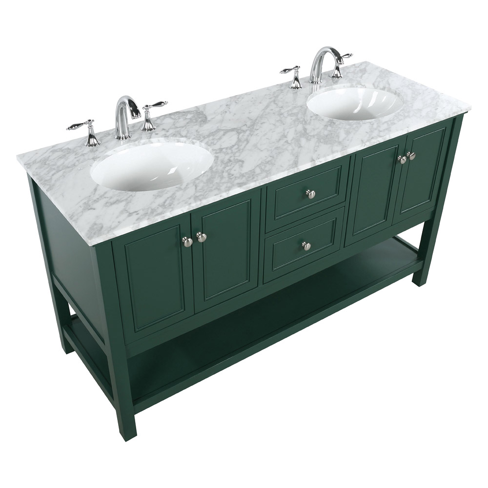 Elegant Bathroom Vanity - Green, L 60" (VF27060DGN)