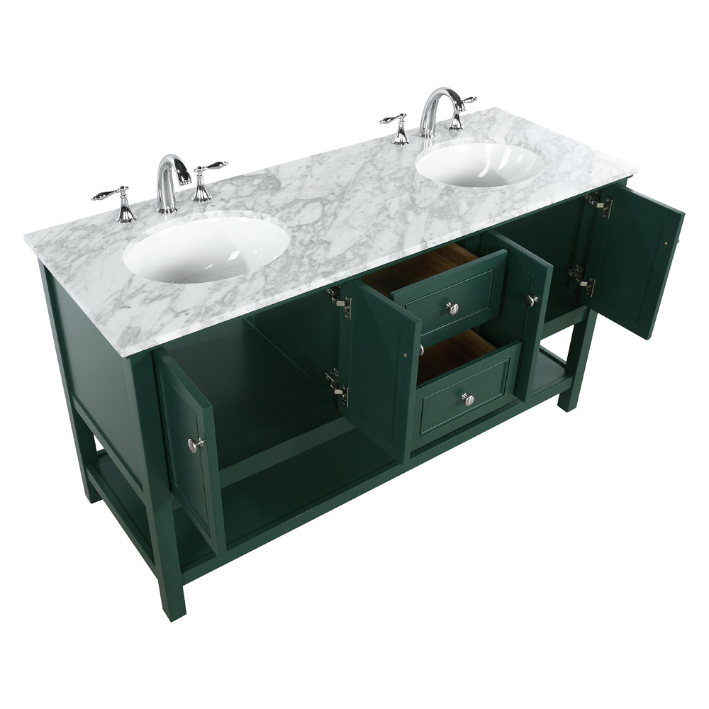 Elegant Bathroom Vanity - Green, L 60" (VF27060DGN)