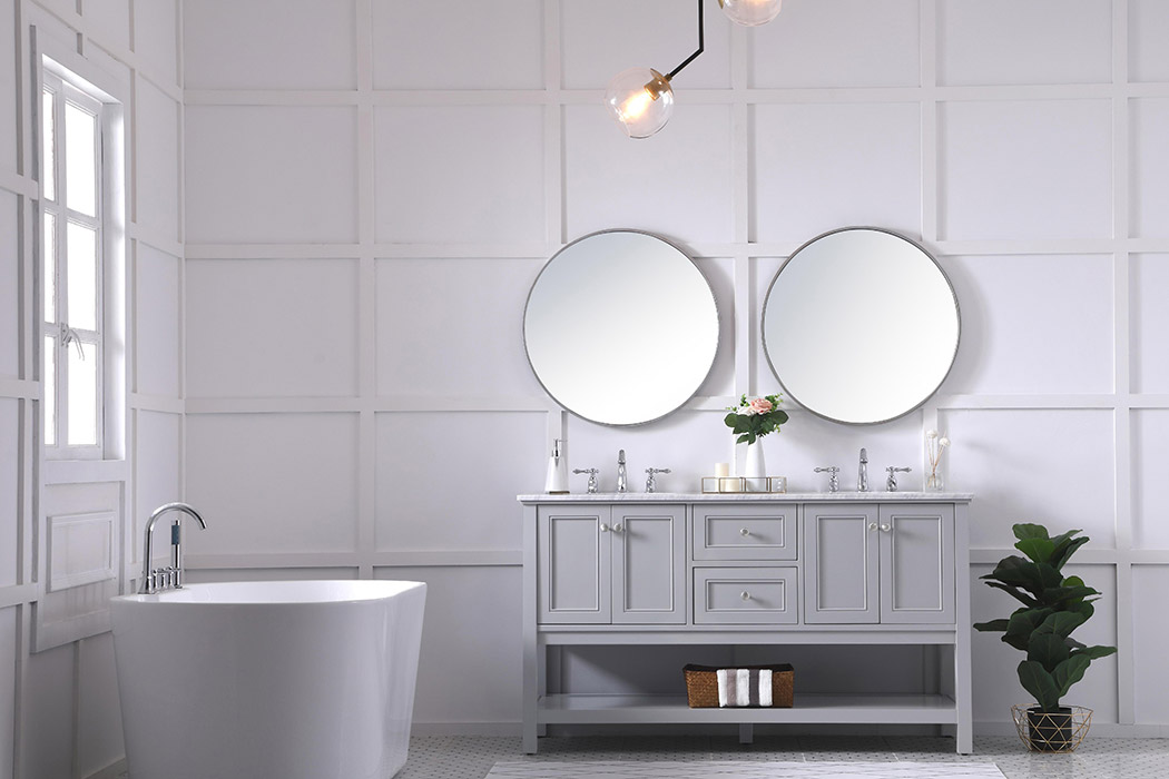 Elegant Bathroom Vanity - Gray, L 60" (VF27060GR)