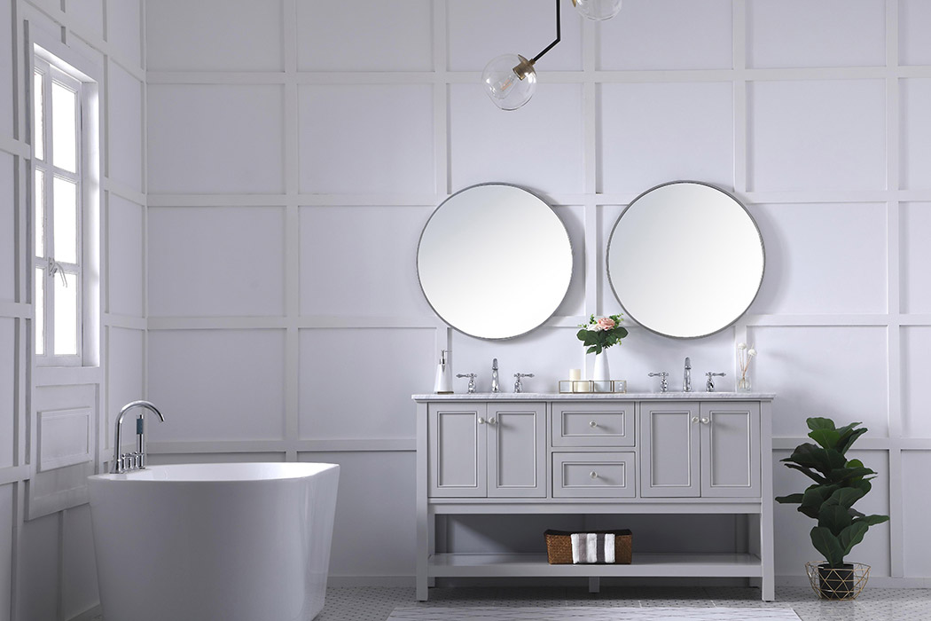 Elegant Bathroom Vanity - Gray, L 60" (VF27060GR)