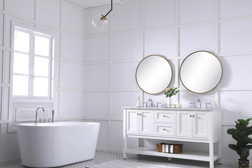 Elegant Bathroom Vanity - White, L 60" (VF27060WH)