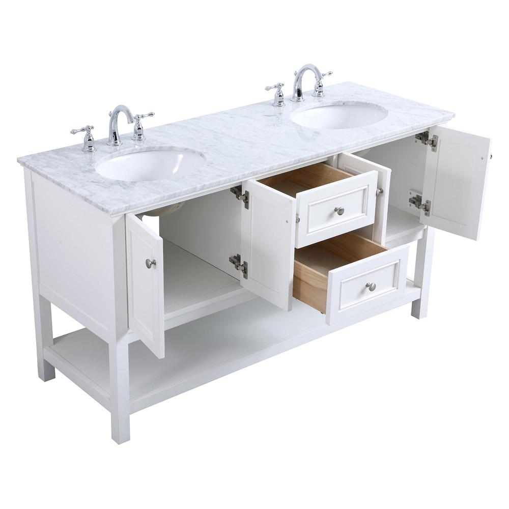 Elegant Bathroom Vanity - White, L 60" (VF27060WH)