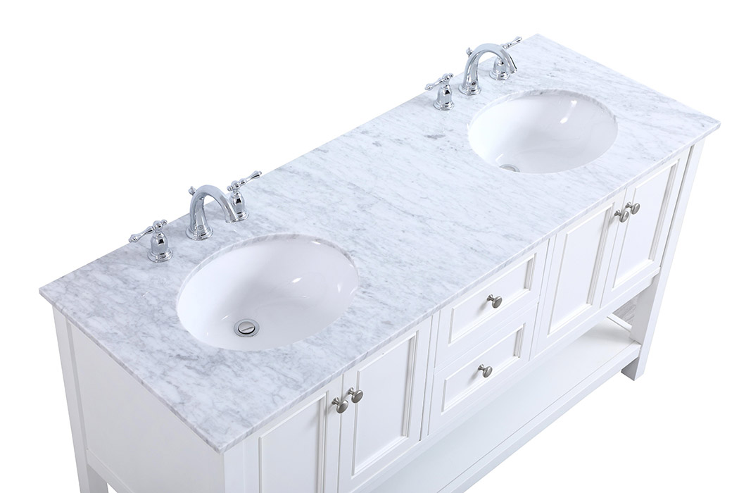 Elegant Bathroom Vanity - White, L 60" (VF27060WH)