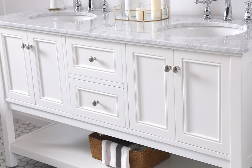 Elegant Bathroom Vanity - White, L 60" (VF27060WH)