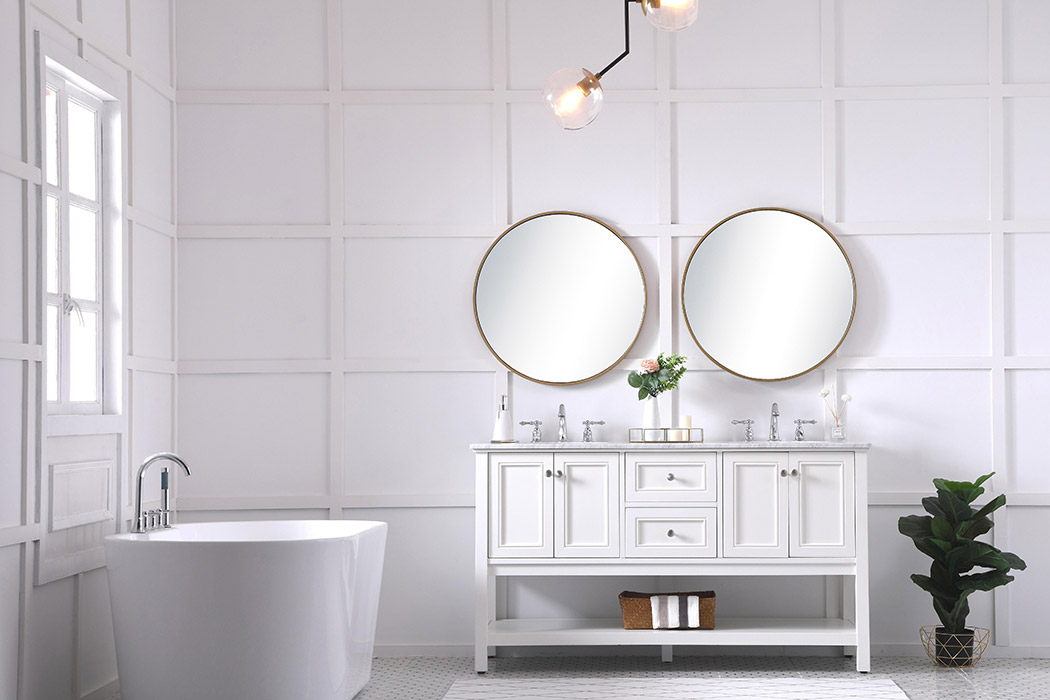 Elegant Bathroom Vanity - White, L 60" (VF27060WH)