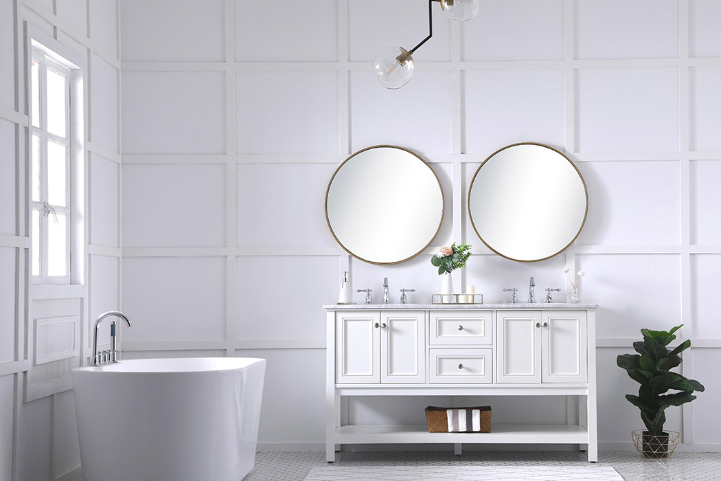 Elegant Bathroom Vanity - White, L 60" (VF27060WH)