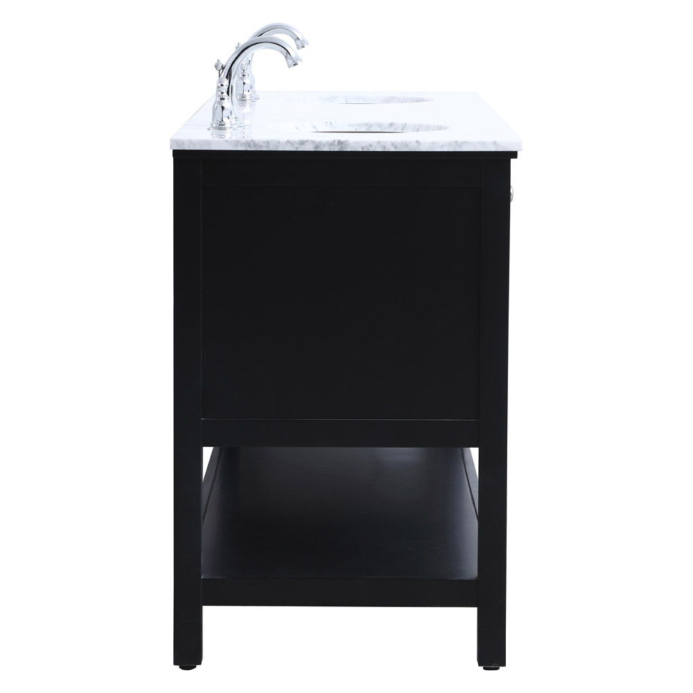 Elegant Bathroom Vanity - Black, L 72" (VF27072BK)