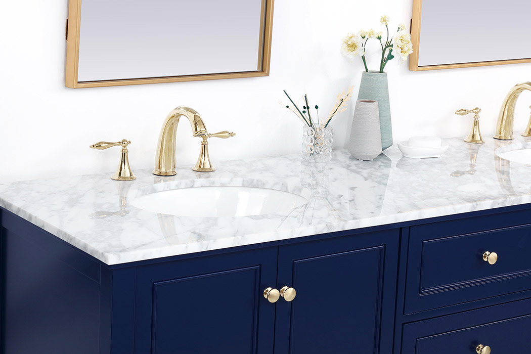 Elegant Bathroom Vanity - Blue, L 72" (VF27072DBL)