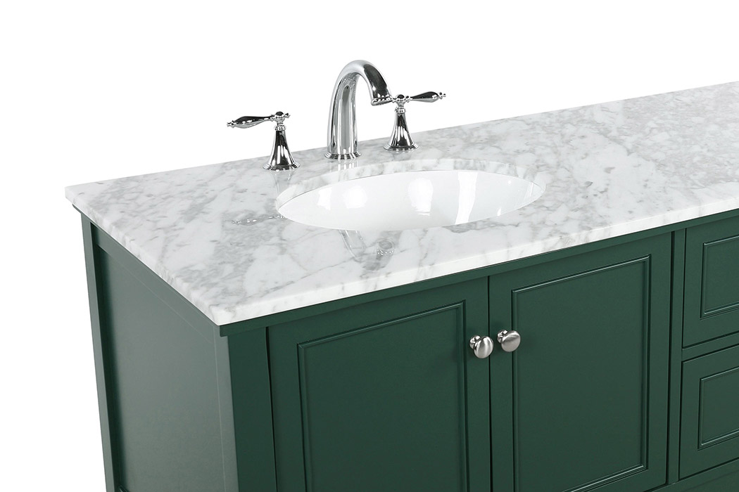 Elegant Bathroom Vanity - Green, L 72" (VF27072DGN)