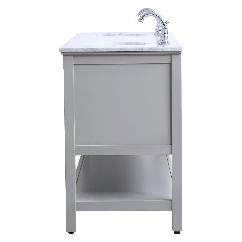 Elegant Bathroom Vanity - Gray, L 72" (VF27072GR)