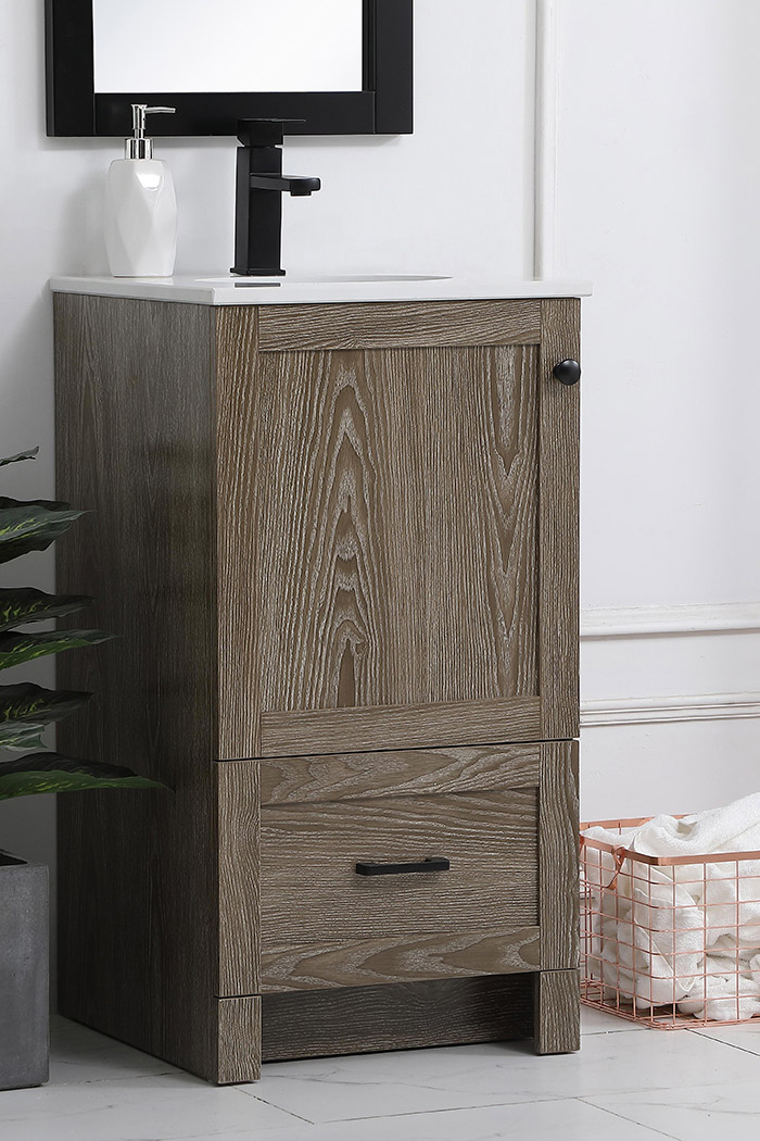 Elegant Bathroom Vanity - Weathered oak (VF2818WO)