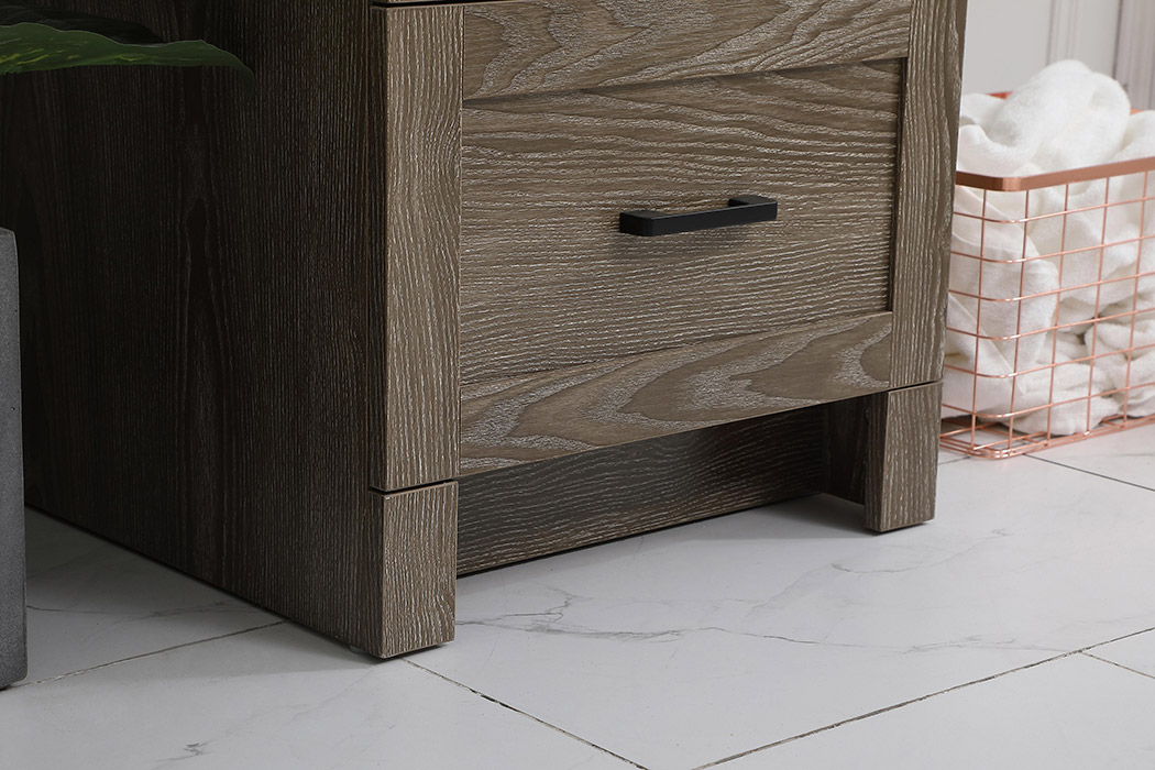 Elegant Bathroom Vanity - Weathered oak (VF2818WO)