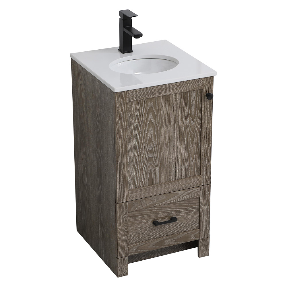 Elegant Bathroom Vanity - Weathered oak (VF2818WO)