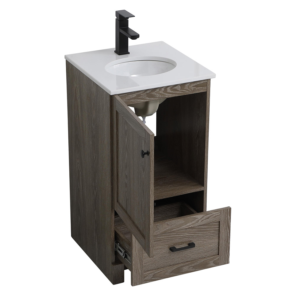 Elegant Bathroom Vanity - Weathered oak (VF2818WO)