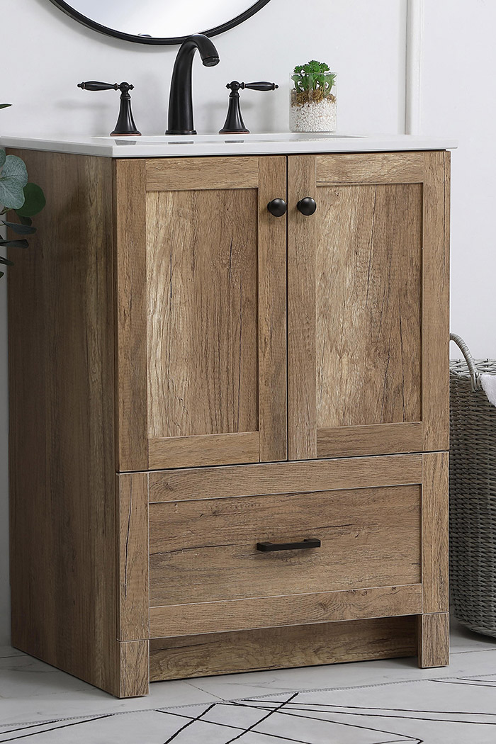 Elegant Bathroom Vanity - Natural Oak (VF2824NT)