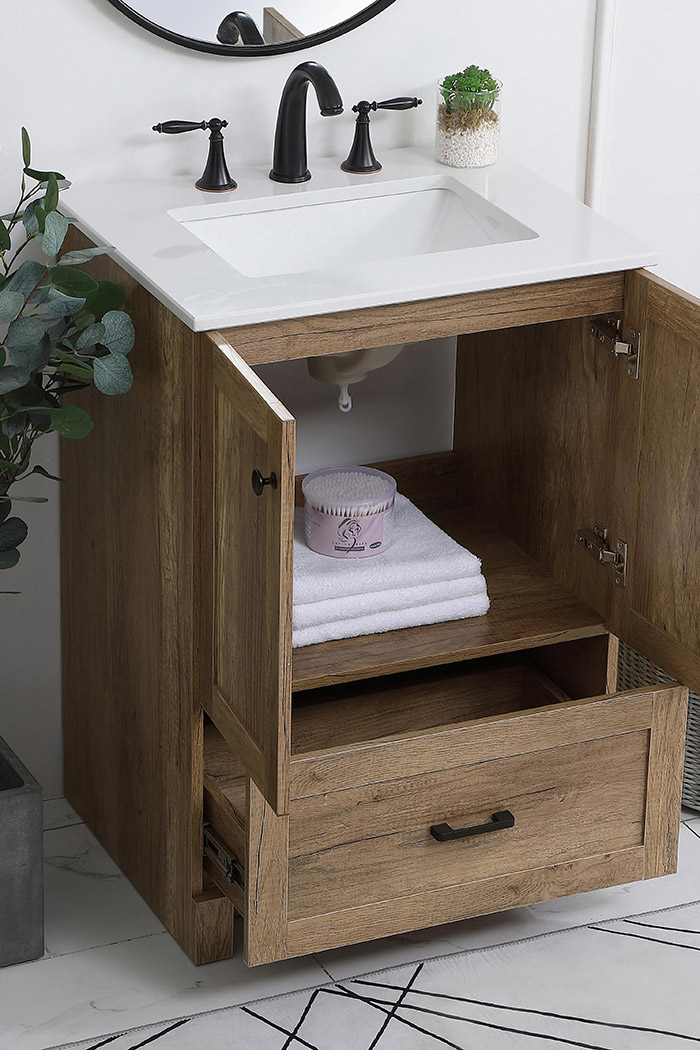 Elegant Bathroom Vanity - Natural Oak (VF2824NT)